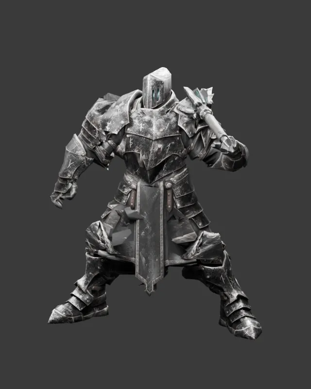 Lich boss model, idle render